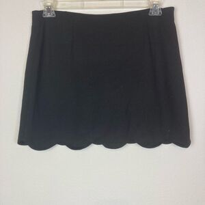 Topshop black mini scalloped bottom